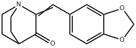 1-Azabicyclo[2.2.2]octan-3-one, 2-(1,3-benzodioxol-5-ylmethylene)- Structure