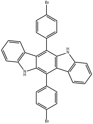 Indolo[3,2-b]carbazole, 6,12-bis(4-bromophenyl)-5,11-dihydro- 结构式