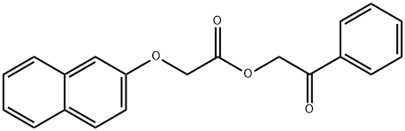 Acetic acid, 2-(2-naphthalenyloxy)-, 2-oxo-2-phenylethyl ester Structure