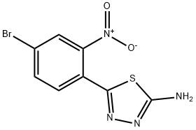 2-氨基-5-(4-溴-2-硝基苯基)-1,3,4-噻二唑, 1119265-95-0, 结构式