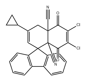 Spiro[9H-fluorene-9,1'(4'H)-naphthalene]-4'a,8'a-dicarbonitrile, 6',7'-dichloro-3'-cyclopropyl-5',8'-dihydro-5',8'-dioxo-