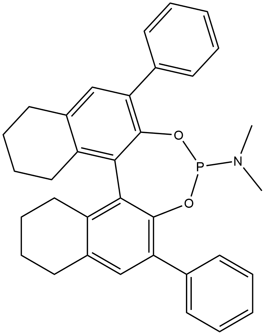 (11bS)-8,9,10,11,12,13,14,15-Octahydro-N,N-dimethyl-2,6-diphenyldinaphtho[2,1-d:1',2'-f][1,3,2]dioxaphosphepin-4-amine Structure