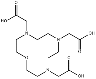 2,2',2''-[(1-オキサ-4,7,10-トリアザシクロドデカン)-4,7,10-トリイル]トリス酢酸 化学構造式