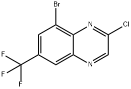 8-Bromo-2-chloro-6-(trifluoromethyl)quinoxaline Structure