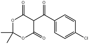 1,3-Dioxane-4,6-dione, 5-(4-chlorobenzoyl)-2,2-dimethyl- Struktur