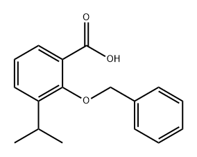 Benzoic acid, 3-(1-methylethyl)-2-(phenylmethoxy)- Struktur