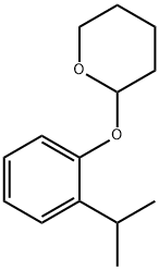 2H-Pyran, tetrahydro-2-[2-(1-methylethyl)phenoxy]- 化学構造式