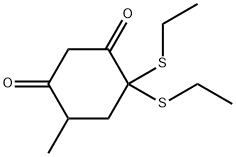 1,3-Cyclohexanedione, 4,4-bis(ethylthio)-6-methyl- Structure