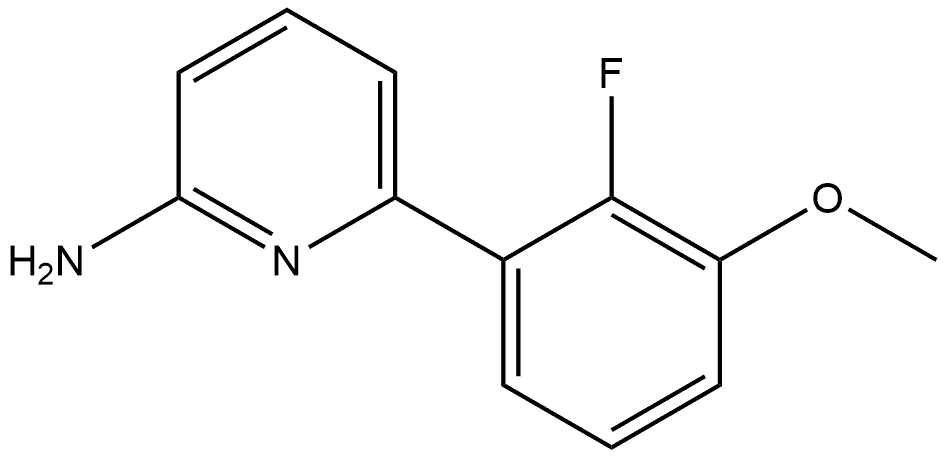 6-(2-Fluoro-3-methoxyphenyl)-2-pyridinamine 结构式