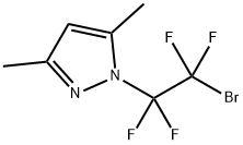 1-(2-溴-1,1,2,2-四氟乙基)-3,5-二甲基-1H-吡唑, 1125518-67-3, 结构式