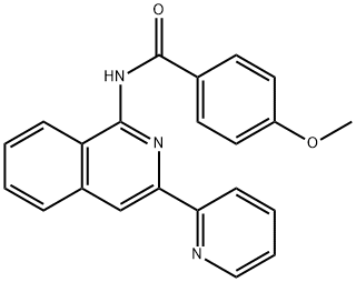 Benzamide, 4-methoxy-N-[3-(2-pyridinyl)-1-isoquinolinyl]- Structure