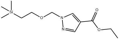 1H-Pyrazole-4-carboxylic acid, 1-[[2-(trimethylsilyl)ethoxy]methyl]-, ethyl ester Structure