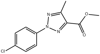 2H-1,2,3-Triazole-4-carboxylic acid, 2-(4-chlorophenyl)-5-methyl-, methyl ester Structure