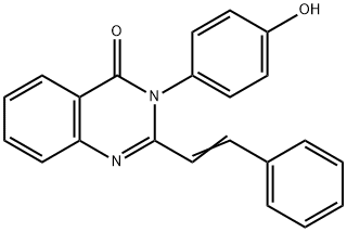 3-(4-Hydroxyphenyl)-2-styrylquinazolin-4(3H)-one 结构式