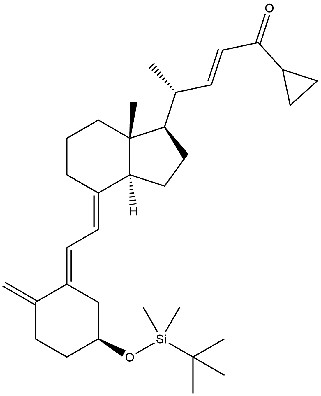 20(R),3(R)-(tert-butyldimethylsilyloxy)-20-(3'-cyclopropyl-3'-oxoprop-1'(E)-enyl)-9,10-secopregna-5(Z),7(E),10(19)-triene|20(R),3(R)-(tert-butyldimethylsilyloxy)-20-(3'-cyclopropyl-3'-oxoprop-1'(E)-enyl)-9,10-secopregna-5(Z),7(E),10(19)-triene