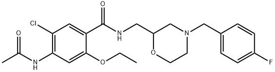 Benzamide, 4-(acetylamino)-5-chloro-2-ethoxy-N-[[4-[(4-fluorophenyl)methyl]-2-morpholinyl]methyl]-