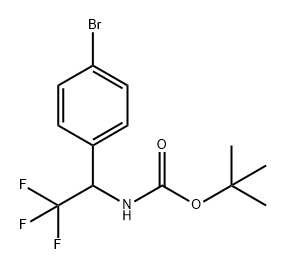 Carbamic acid, N-[1-(4-bromophenyl)-2,2,2-trifluoroethyl]-, 1,1-dimethylethyl ester Structure