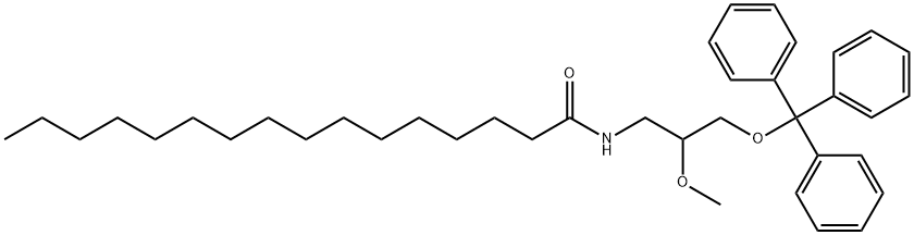 Hexadecanamide, N-[2-methoxy-3-(triphenylmethoxy)propyl]- 化学構造式