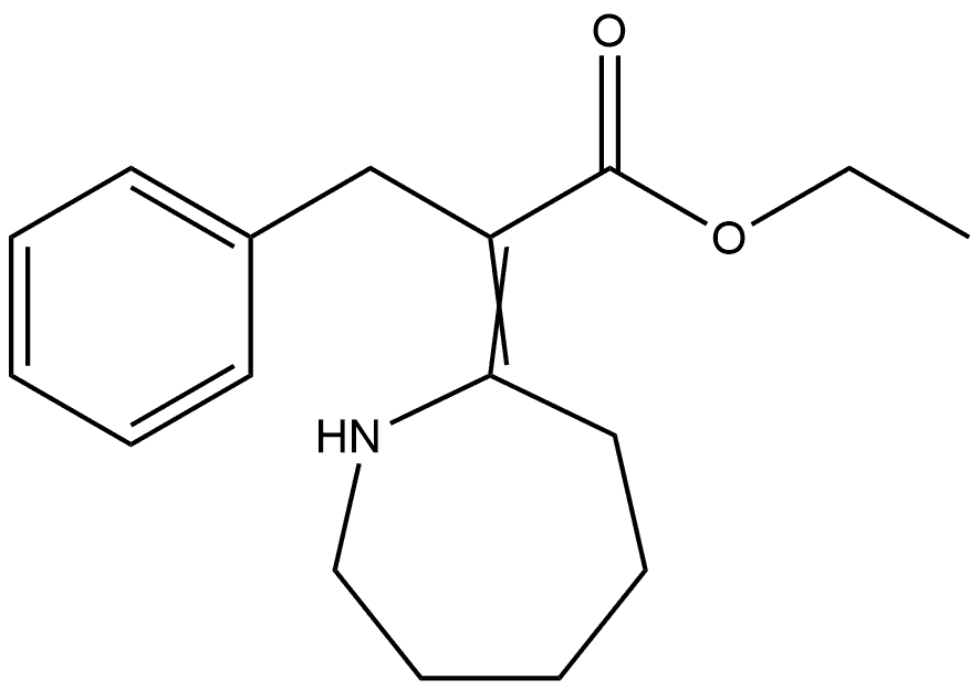 Benzenepropanoic acid, α-(hexahydro-2H-azepin-2-ylidene)-, ethyl ester Structure
