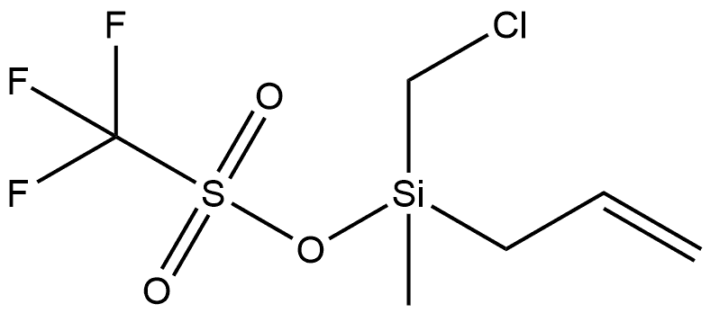 Methanesulfonic acid, 1,1,1-trifluoro-, (chloromethyl)methyl-2-propen-1-ylsilyl ester Structure