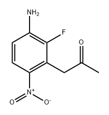 2-Propanone, 1-(3-amino-2-fluoro-6-nitrophenyl)- 化学構造式