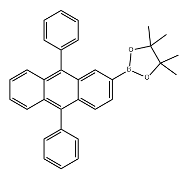 1,3,2-Dioxaborolane, 2-(9,10-diphenyl-2-anthracenyl)-4,4,5,5-tetramethyl- Structure