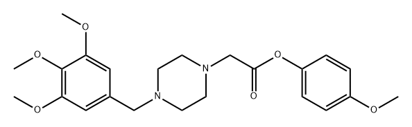 1-Piperazineacetic acid, 4-[(3,4,5-trimethoxyphenyl)methyl]-, 4-methoxyphenyl ester|化合物 KB-5492 FREE BASE
