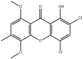 9H-Xanthen-9-one, 2,4-dichloro-1-hydroxy-5,8-dimethoxy-6-methyl- Structure