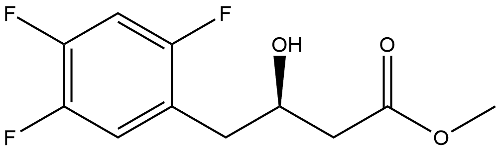 Benzenebutanoic acid, 2,4,5-trifluoro-β-hydroxy-, methyl ester, (βR)-,1138326-05-2,结构式