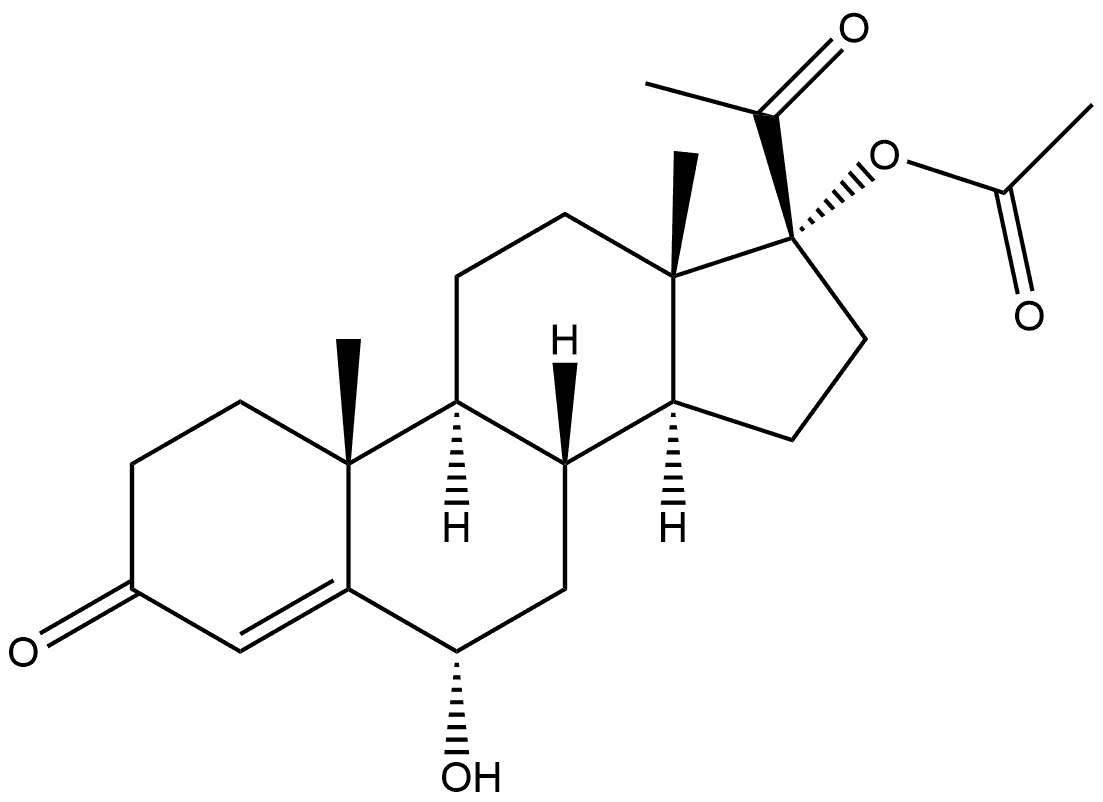 6α-Hydroxy-17α-acetoxyprogesterone Structure