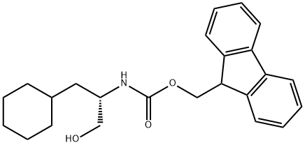 Carbamic acid, N-[(1S)-2-cyclohexyl-1-(hydroxymethyl)ethyl]-, 9H-fluoren-9-ylmethyl ester 结构式