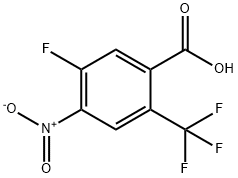 Benzoic acid, 5-fluoro-4-nitro-2-(trifluoromethyl)- Struktur