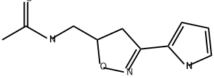 Acetamide, N-[[4,5-dihydro-3-(1H-pyrrol-2-yl)-5-isoxazolyl]methyl]- Struktur
