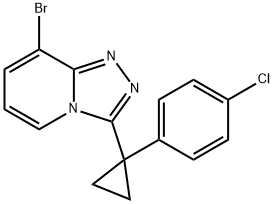 1,2,4-Triazolo[4,3-a]pyridine, 8-bromo-3-[1-(4-chlorophenyl)cyclopropyl]- Structure