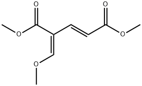 2-Pentenedioic acid, 4-(methoxymethylene)-, 1,5-dimethyl ester, (2E,4Z)- Struktur