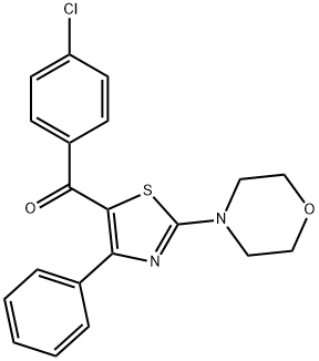 (4-氯苯甲酰基)-(2-吗啉-4基)-4-苯基噻唑 结构式
