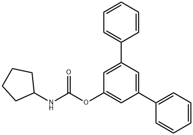 1,1':3',1''-三联苯]-5'-基 环戊基氨基甲酸酯 结构式
