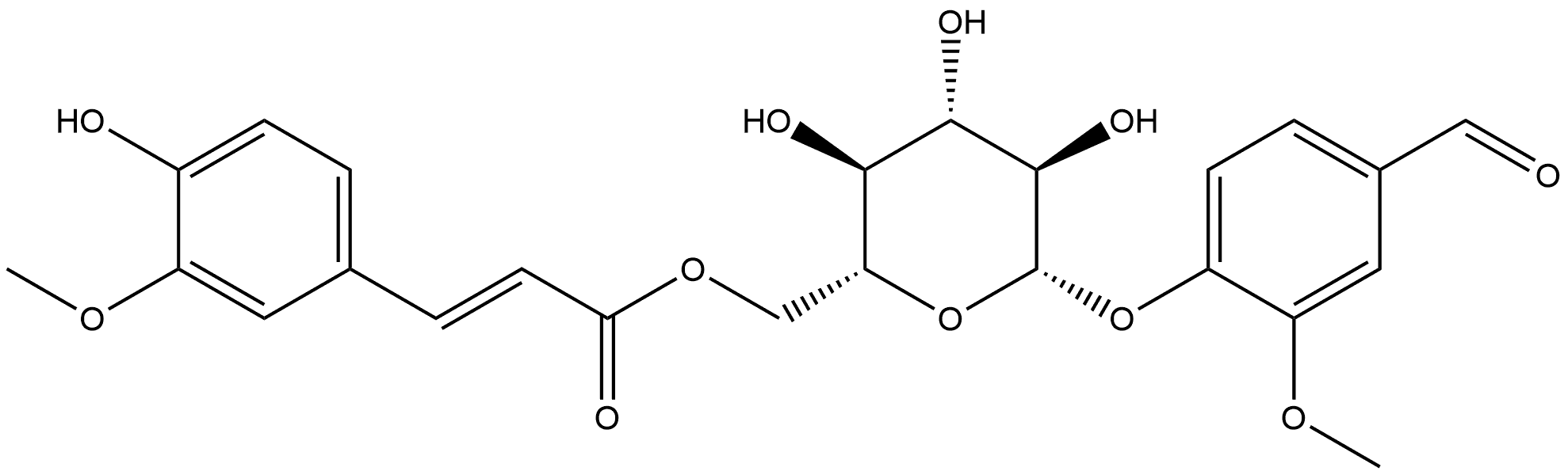 4-[[6-O-[(2E)-3-(4-Hydroxy-3-methoxyphenyl)-1-oxo-2-propen-1-yl]-β-D-glucopyranosyl]oxy]-3-methoxy-benzaldehyde|4-[[6-O-[(2E)-3-(4-Hydroxy-3-methoxyphenyl)-1-oxo-2-propen-1-yl]-β-D-glucopyranosyl]oxy]-3-methoxy-benzaldehyde