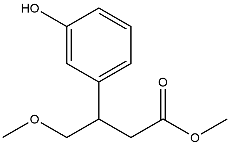 Benzenepropanoic acid, 3-hydroxy-β-(methoxymethyl)-, methyl ester,1142234-20-5,结构式