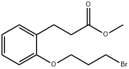 Benzenepropanoic acid, 2-(3-bromopropoxy)-, methyl ester Structure