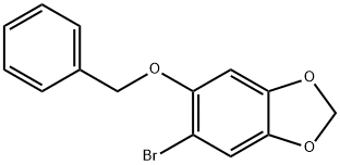 1,3-Benzodioxole, 5-bromo-6-(phenylmethoxy)- Structure