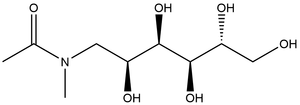 D-Glucitol, 1-(acetylmethylamino)-1-deoxy- Struktur