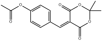 5-[[4-(Acetyloxy)phenyl]methylene]-2,2-dimethyl-1,3-dioxane-4,6-dione Struktur