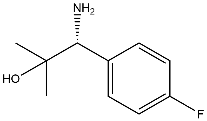 Benzeneethanol, β-amino-4-fluoro-α,α-dimethyl-, (βR)- Struktur