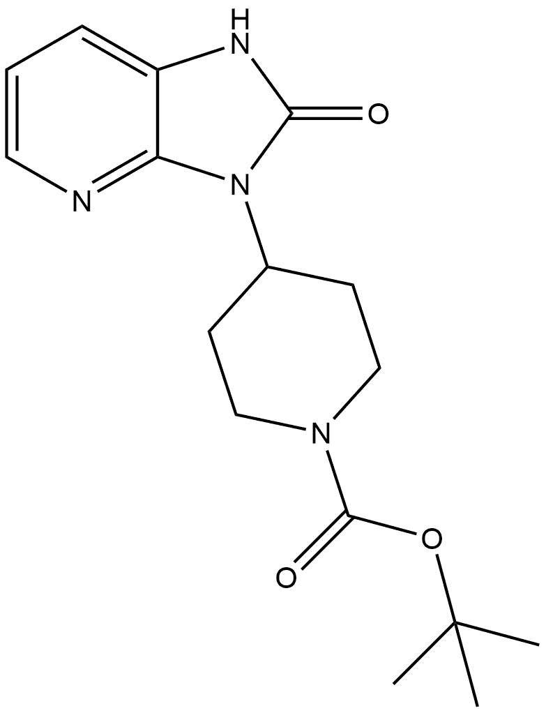 1,1-Dimethylethyl 4-(1,2-dihydro-2-oxo-3H-imidazo[4,5-b]pyridin-3-yl)-1-piperidinecarboxylate 结构式