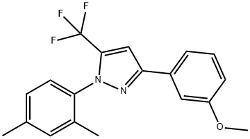 1-(2,4-dimethylphenyl)-3-(3-methoxyphenyl)-5-(trifluoromethyl)-1H-pyrazole Structure