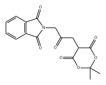 1H-Isoindole-1,3(2H)-dione, 2-[3-(2,2-dimethyl-4,6-dioxo-1,3-dioxan-5-yl)-2-oxopropyl]- Structure