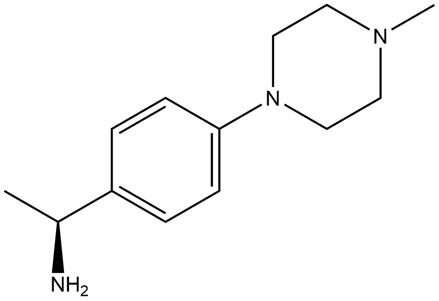 Benzenemethanamine, α-methyl-4-(4-methyl-1-piperazinyl)-, (αS)- Structure
