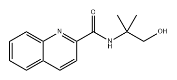 2-Quinolinecarboxamide, N-(2-hydroxy-1,1-dimethylethyl)- Structure