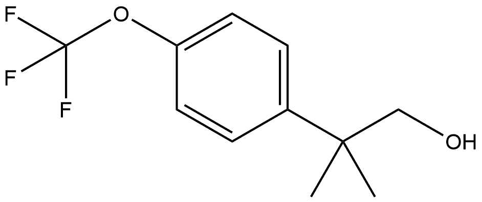 2-methyl-2-(4-(trifluoromethoxy)phenyl)propan-1-ol, 115012-42-5, 结构式